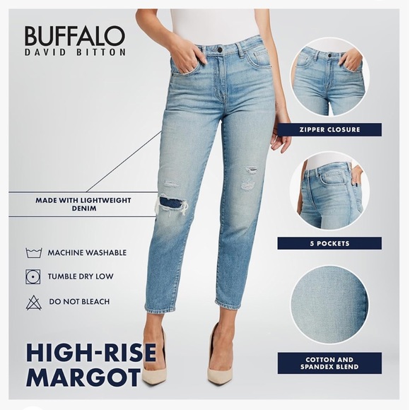 BUFFALO DAVID BITTON MARGOT MOM JEANS - Picture 4 of 7